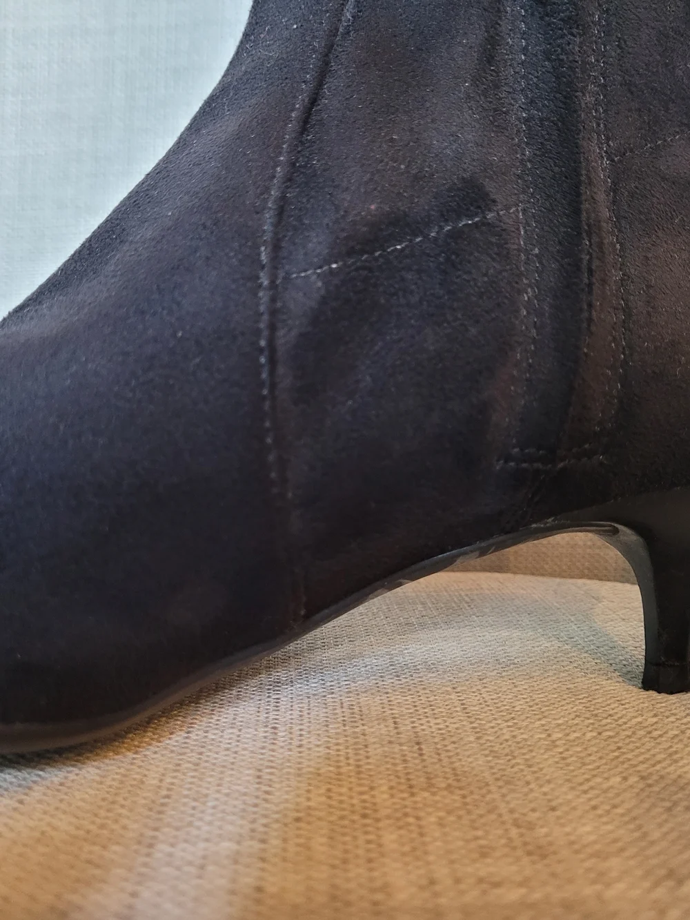 Michael Kors Black Suede Over-the-Knee Kitten Heel Boots Size 7.5M